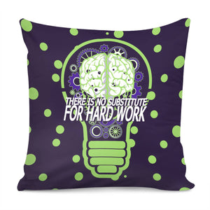 Edison And Spots And Gears And Brain And Light Bulbs And Fonts Pillow Cover