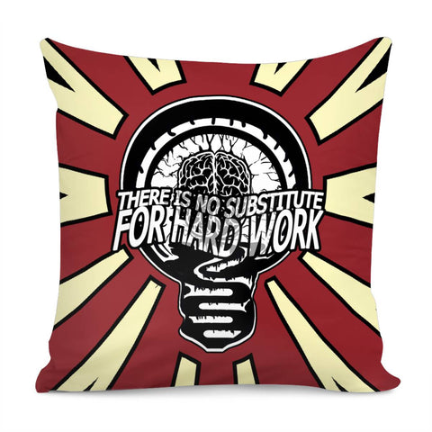 Image of Edison And Mountains And Brain And Light Bulbs And Fonts Pillow Cover