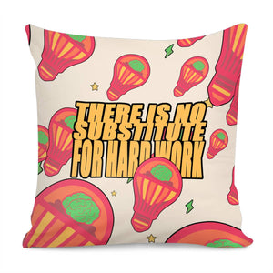 Edison And Stars And Lightning And Brain And Light Bulbs And Fonts Pillow Cover