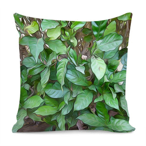 Garden Green Leaves Pillow Cover