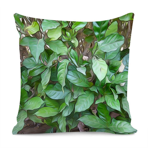 Image of Garden Green Leaves Pillow Cover