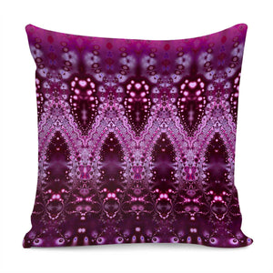 Fractal Lace Lipstick Pink Pillow Cover