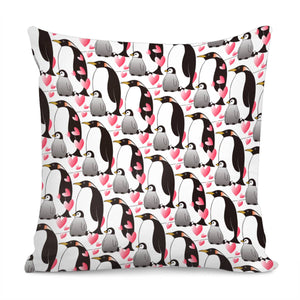 Penguin Mother And Child Pillow Cover