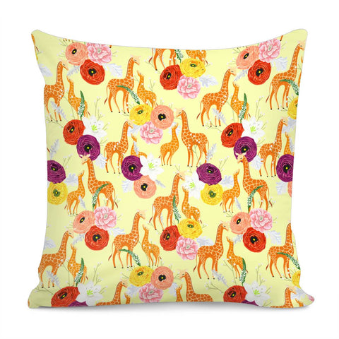 Image of Giraffe Mother And Child Pillow Cover