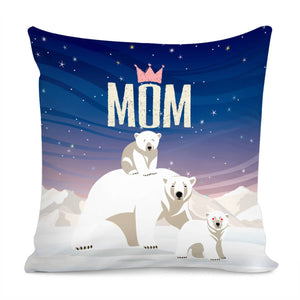 Animal Mother Pillow Cover