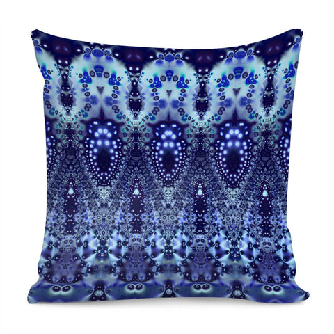 Image of Blue Lace Fractal Pillow Cover