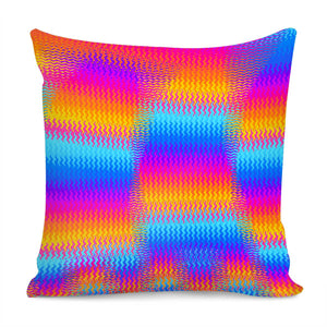 Psychedelic Rainbow Heat Waves Pillow Cover