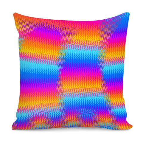 Image of Psychedelic Rainbow Heat Waves Pillow Cover