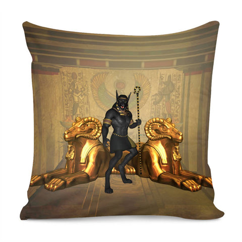 Image of Anubis The Egyptian God Pillow Cover