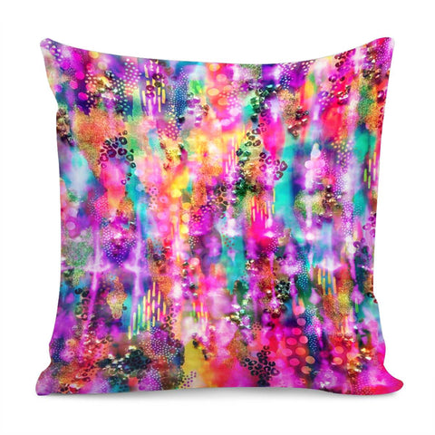 Image of Rainbow Tie Dye And Painting Mix Pillow Cover