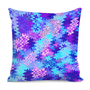 Blue Purple Marble Waves Pillow Cover