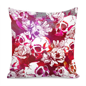 Color And Skull Pillow Cover