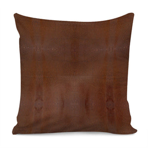 Burnt Orange Leather Pillow Cover