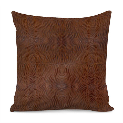 Image of Burnt Orange Leather Pillow Cover