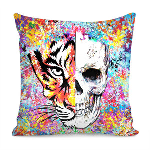 Animals And Skull  Pillow Cover