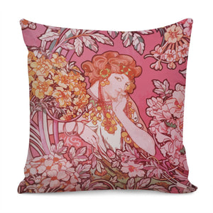 Art Nouveau Design Pillow Cover