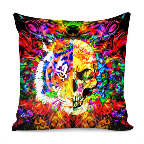 Image of Animals And Skull Pillow Cover