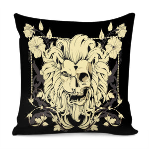 Lion And Skull Pillow Cover