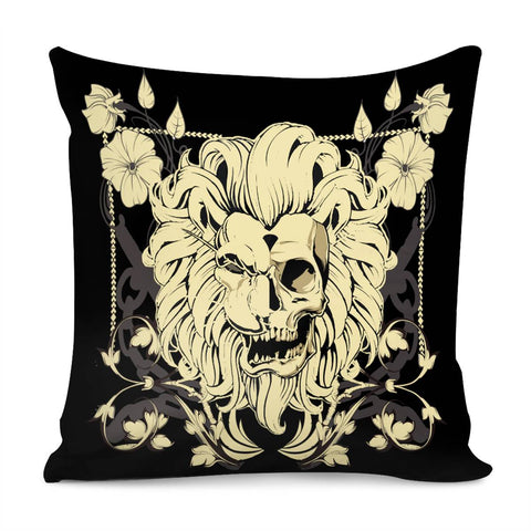 Image of Lion And Skull Pillow Cover