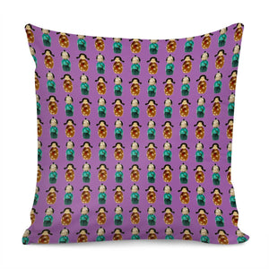 Kokeshi  Pattern Pillow Cover