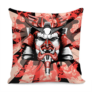 Masck Samurai Pillow Cover