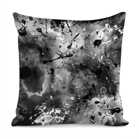 Image of Black And White Blots Pillow Cover