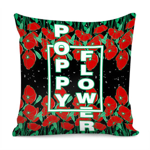 Watercolor Poppies Pillow Cover