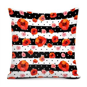 Watercolor Poppies Pillow Cover