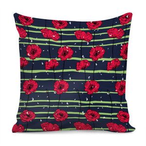 Watercolor Poppies Pillow Cover