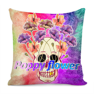 Poppy Flower Pillow Cover