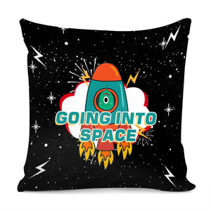 Fun Cartoon Rocket Pillow Cover