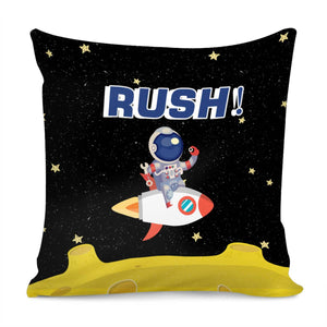 Fun Cartoon Rocket Pillow Cover