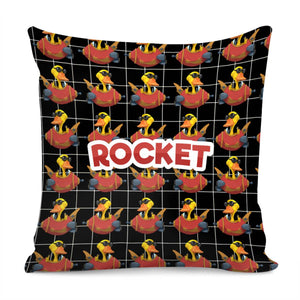 Fun Cartoon Rocket Pillow Cover