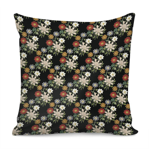 Image of Vintage Botanical Pattern Pillow Cover