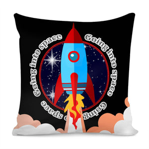 Fun Cartoon Rocket Pillow Cover