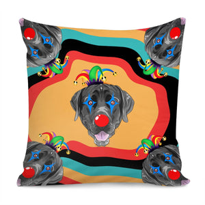 Clown And Animal Pillow Cover