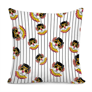 Clown And Animal Pillow Cover