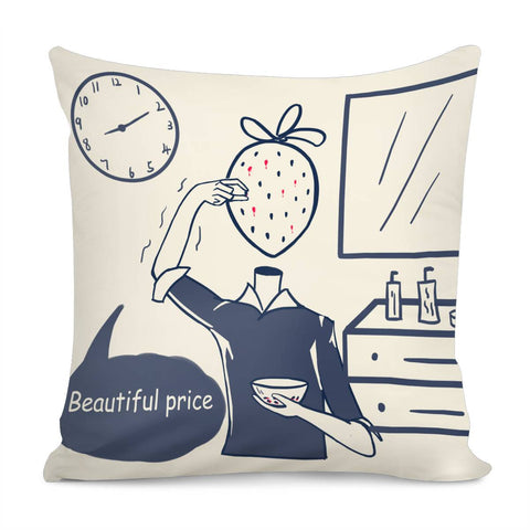 Image of Dk 001010 Strawberry Pillow Cover