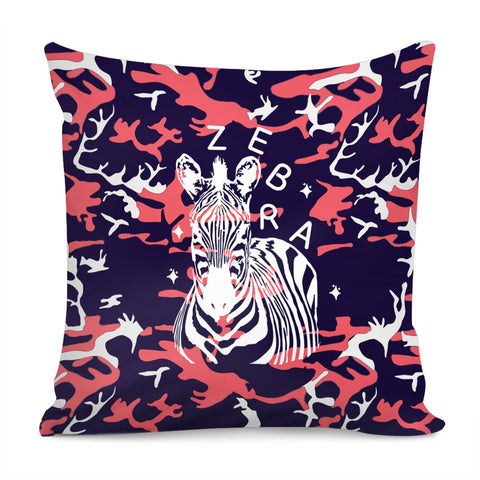 Image of Zebras And Stars And Camouflage And Animals And Textures Pillow Cover