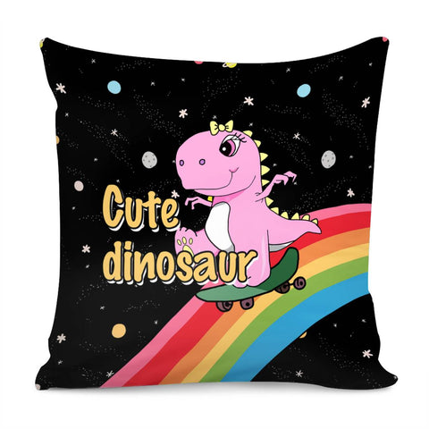 Image of Cartoon Dinosaur Pillow Cover