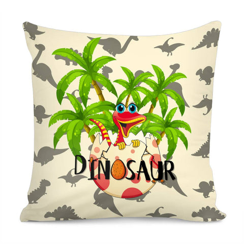 Image of Cartoon Dinosaur Pillow Cover