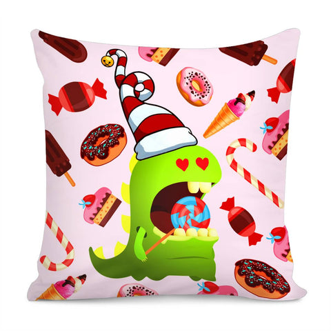 Image of Cartoon Dinosa Pillow Cover