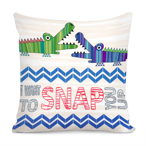 Image of Fun Crocodile Pillow Cover