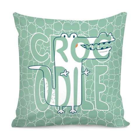 Image of Fun Crocodile Pillow Cover