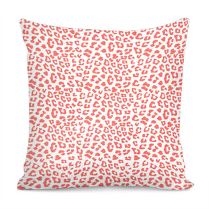 Living Coral Leopard Print Pillow Cover