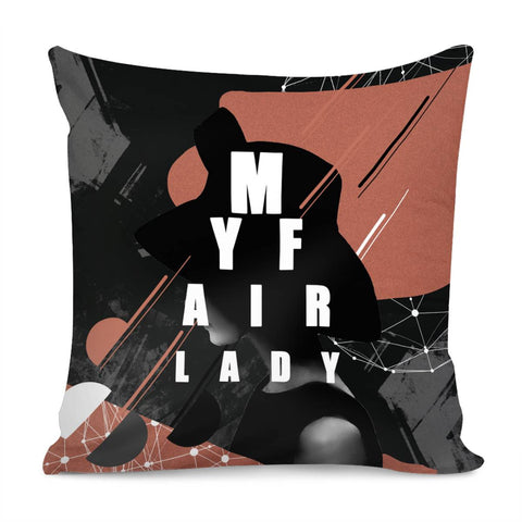 Image of Audrey Hepburn And Fonts And Celebrities And Color Blocks And Geometry Pillow Cover