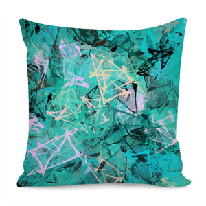 Turquoise Abstraction Pillow Cover