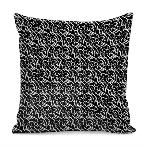 Image of Calligraphic Pattern Pillow Cover