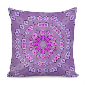 Beautiful Floral-Wreaths And Flowers Around The Earth Pillow Cover