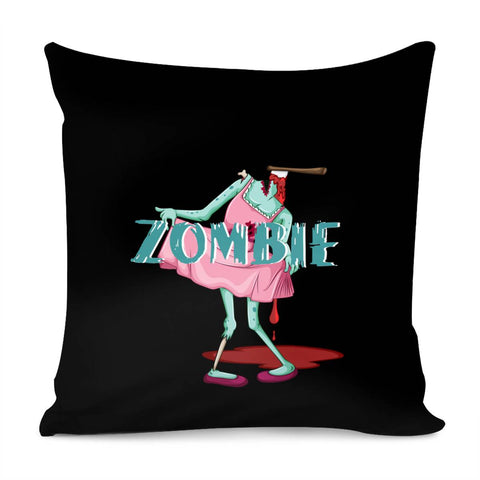 Image of Zombies And Words Pillow Cover